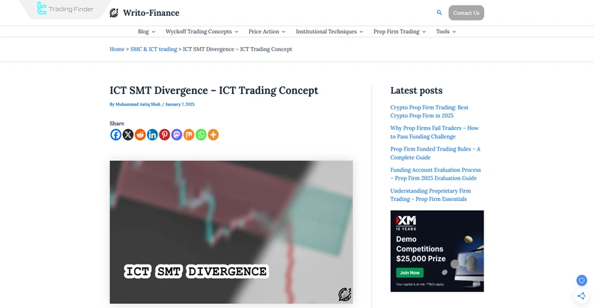 ICT-style divergence educational article and bullish and bearish scenarios