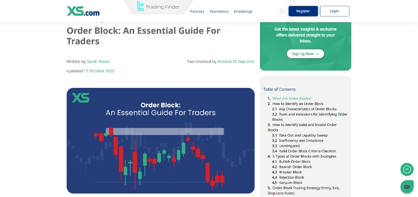 Order block training article and how to identify them for traders