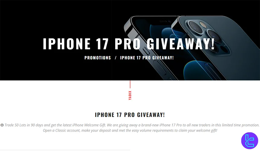 iPhone 17 Pro giveaway on Yadix