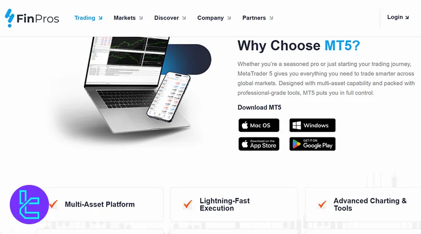 FinPros MetaTrader 5 trading platform