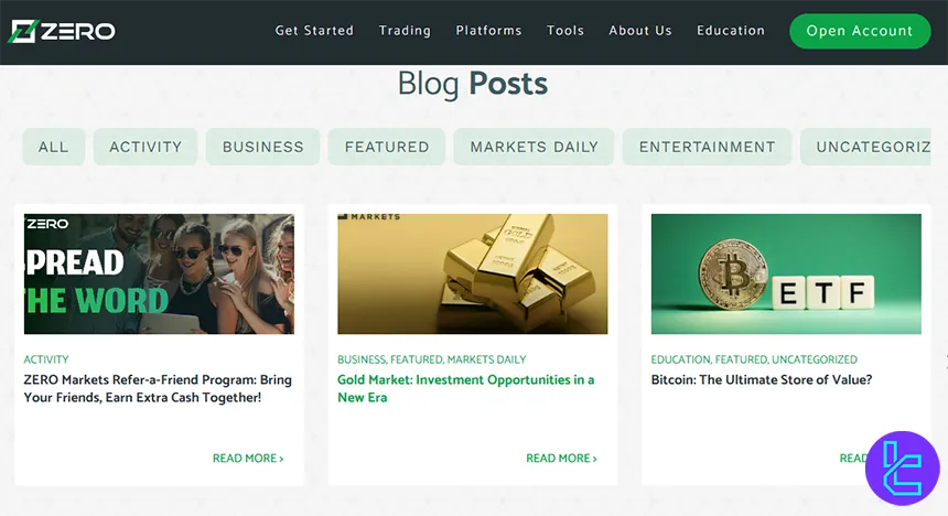 Zero Markets blog posts