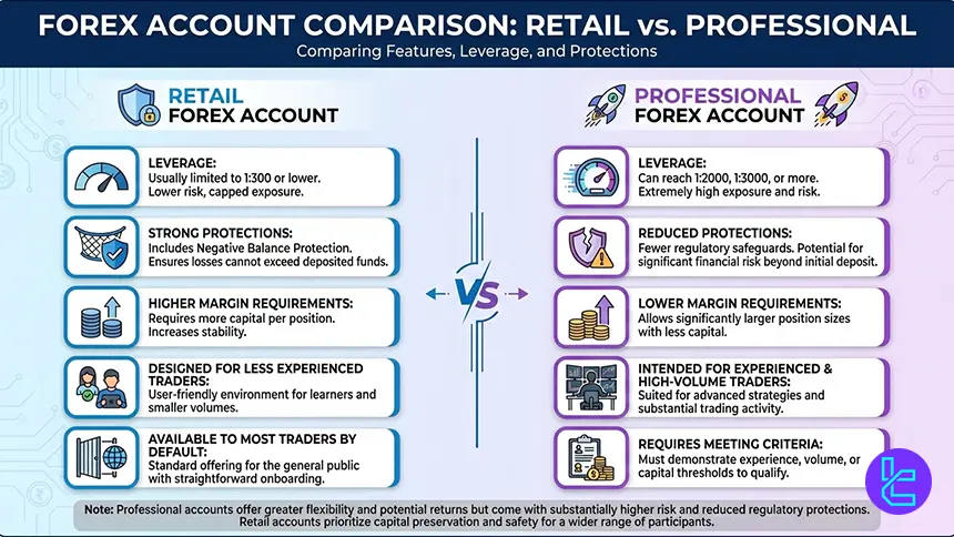 Professional forex account vs retail account