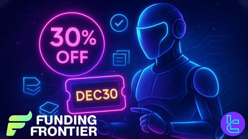 Funding Frontier prop trading discount campaign highlighting 30 percent off
