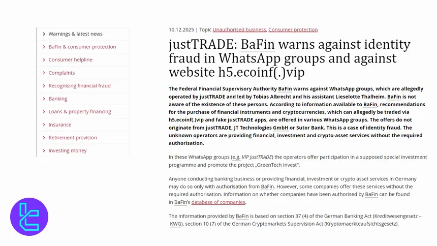 BaFin warning