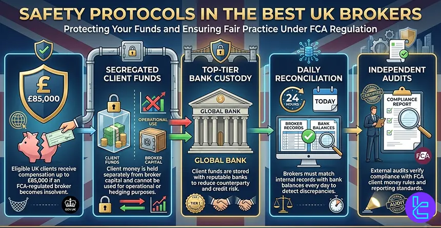 UK forex broker client fund protection under FCA rules and FSCS coverage