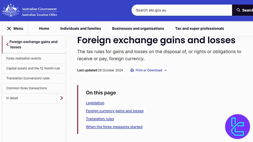 Australian government Forex trading tax