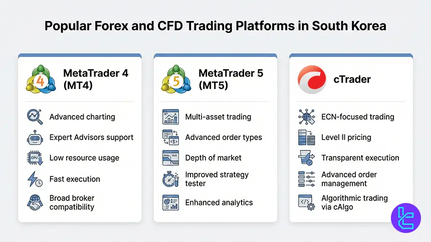 Popular Forex trading platforms in South Korea