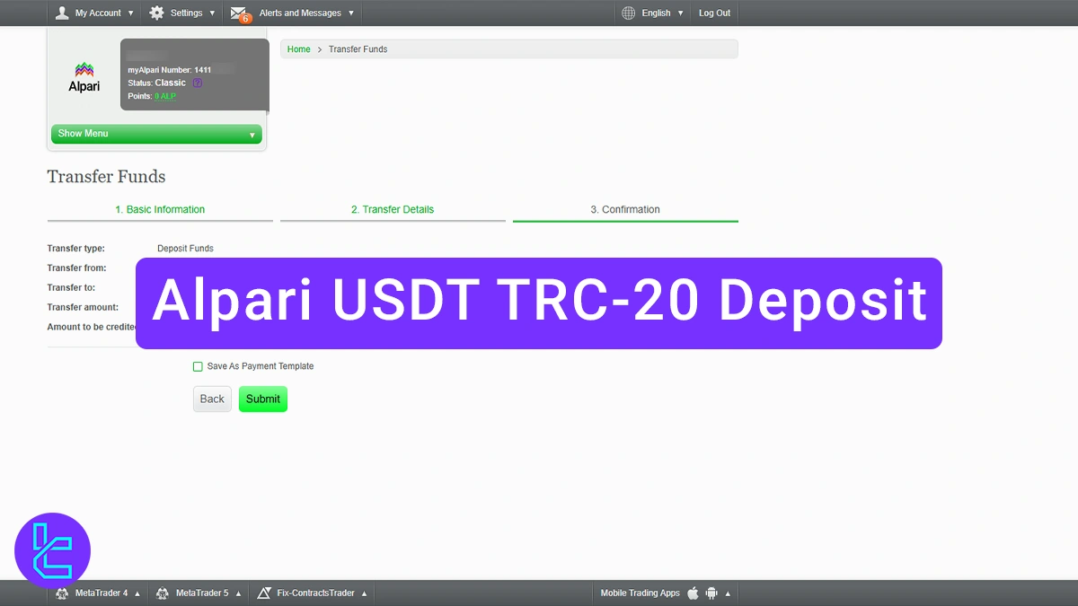 Alpari TRC-20 Deposit Tutorial 2025 [Funding with USDT on Tron]