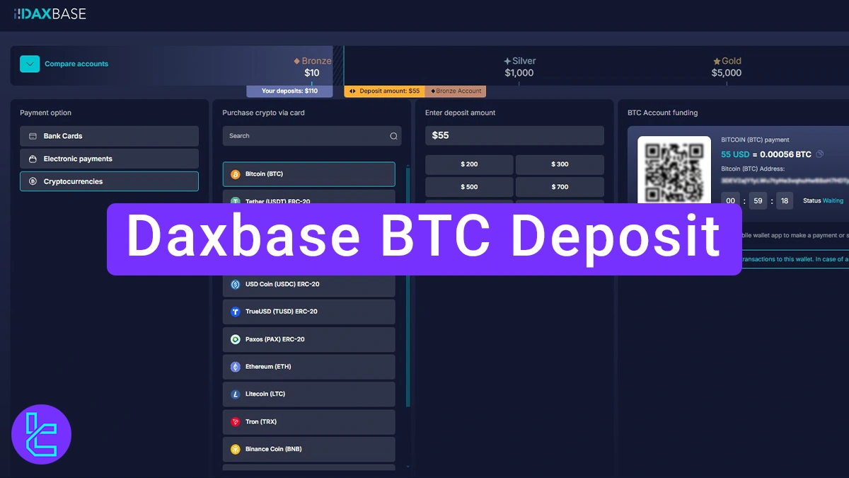 Daxbase BTC Deposit - Bitcoin Payment at least $10 [6 Steps] 2026