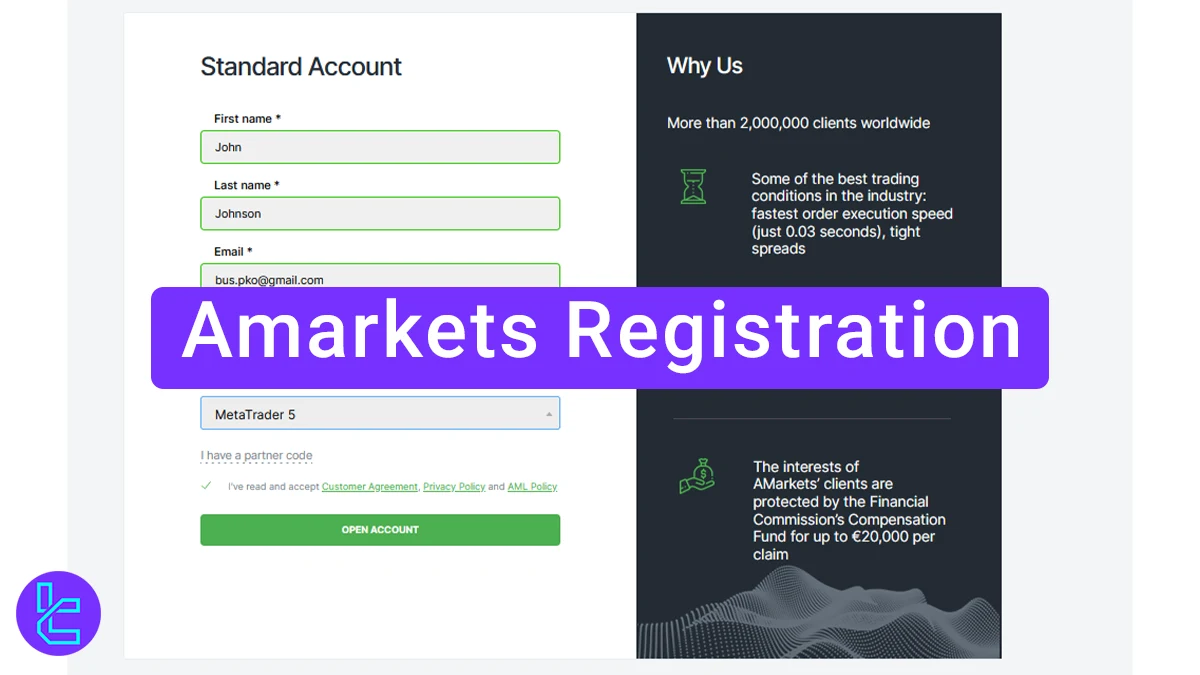 Amarkets Registration - Open an Account and Verify Email 2025