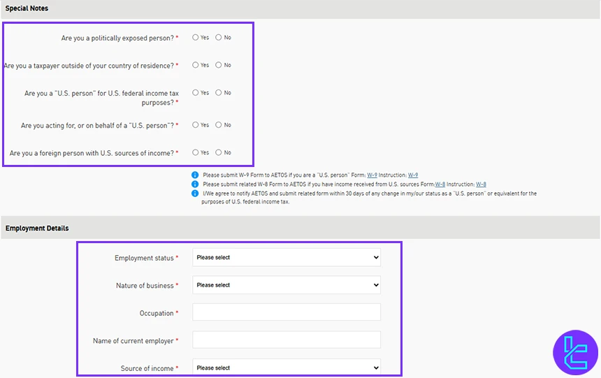 AETOSCG Special Notes and Employment Details