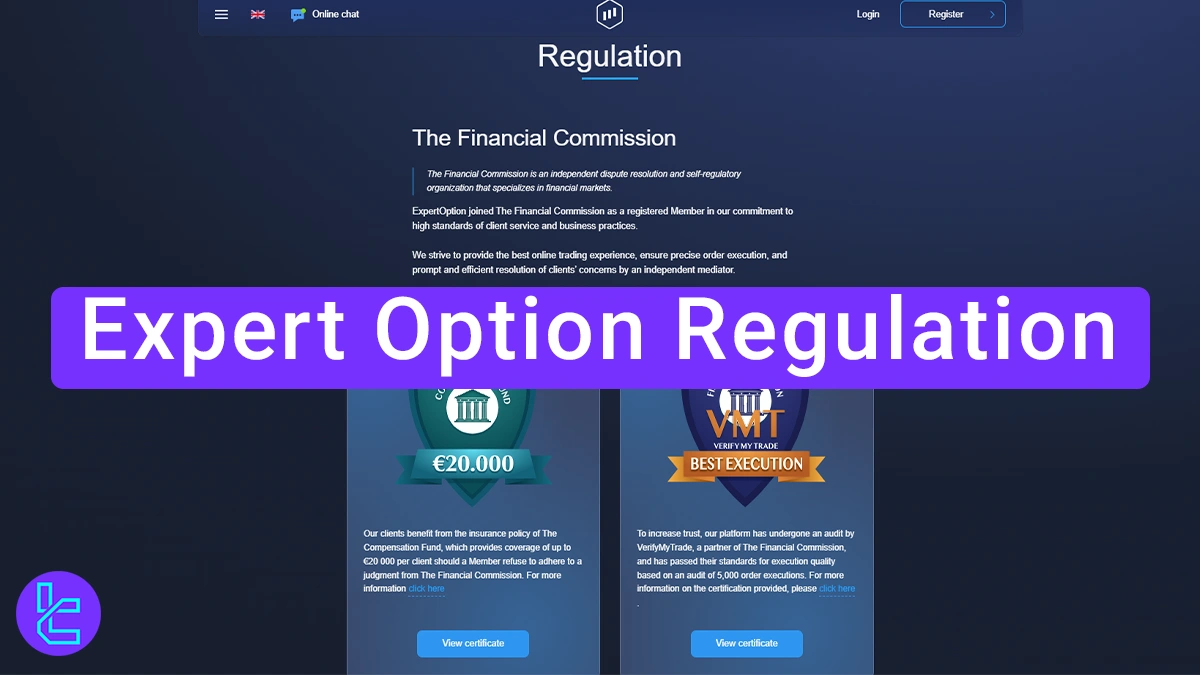 Expert Option Regulation [Financial Commission, VerifyMyTrade] 2025