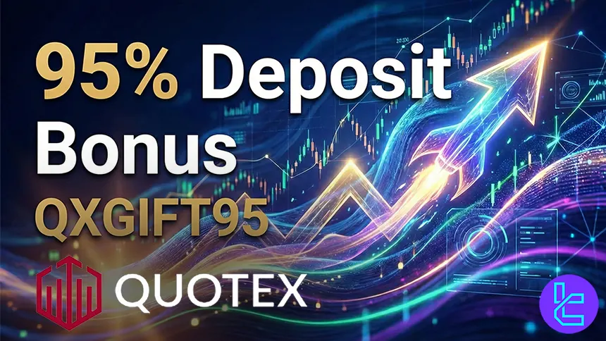 Quotex New Year promotion highlighting the 95% deposit bonus