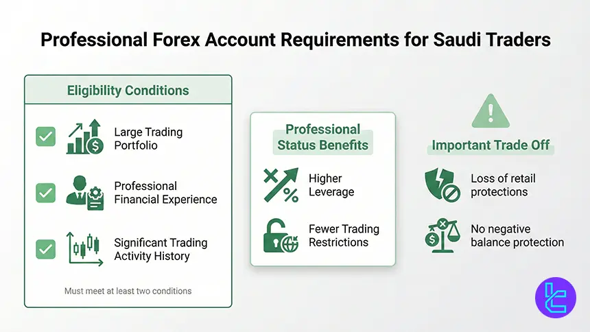 Professional Forex account eligibility requirements for traders in Saudi Arabia