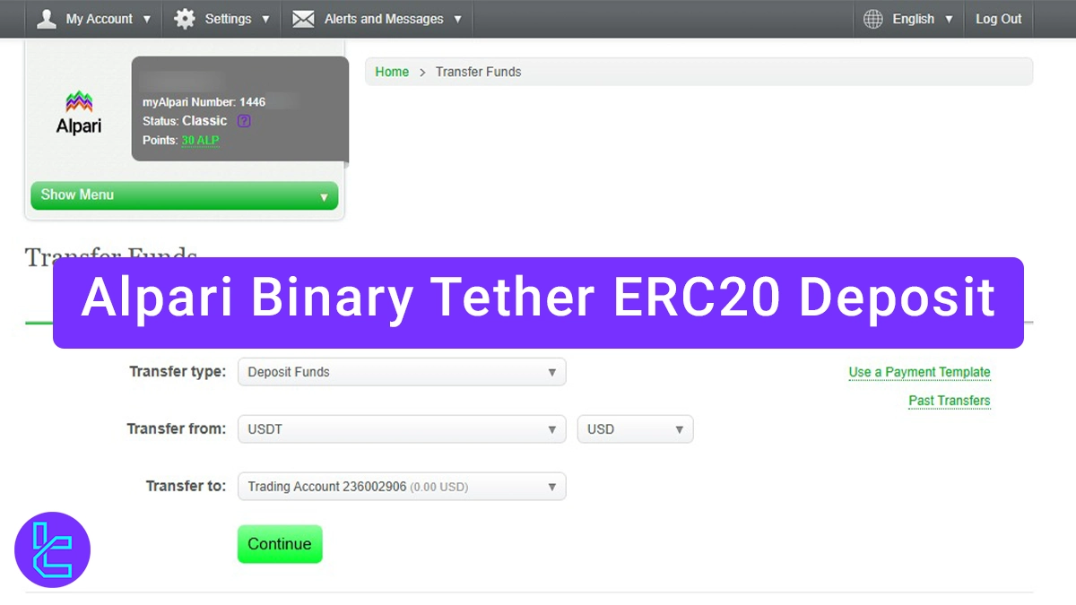 Alpari Binary Tether ERC20 Deposit - Fund within 30 minutes [5 Steps] 2025