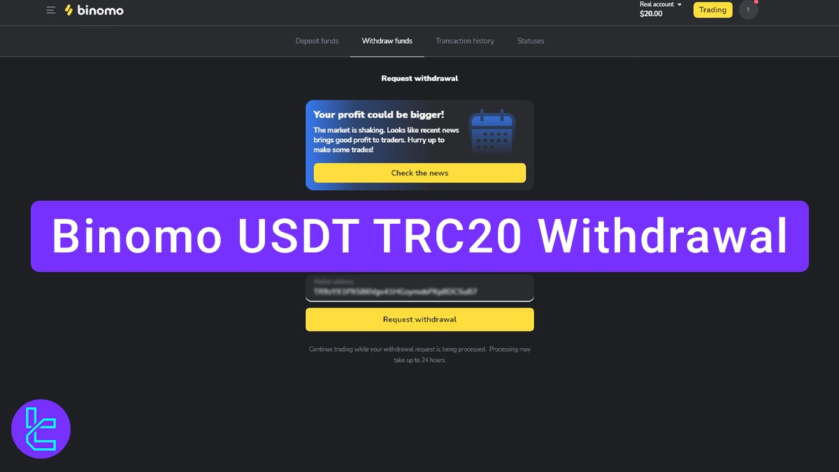 Binomo TRC20 Withdrawal 2026 [1-Hour Payouts]