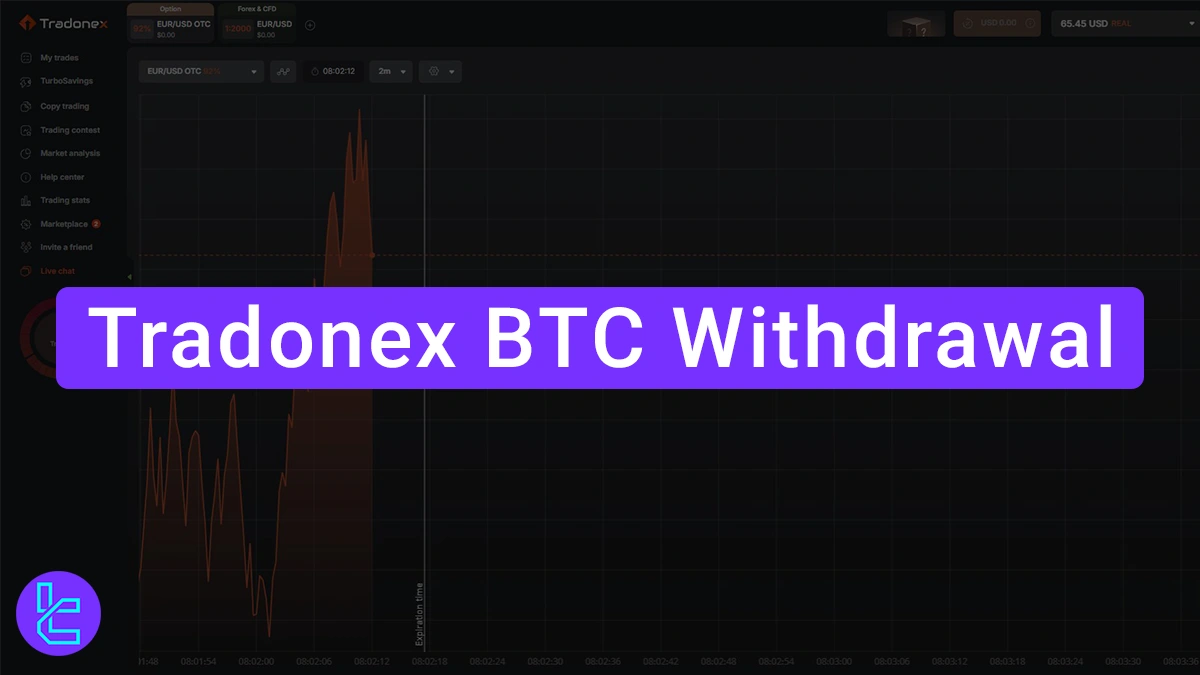 Tradonex BTC Withdrawal - Fund Directly or by QR Code [6 Steps] 2025