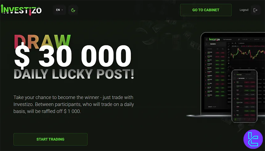 Investizo daily lucky draw