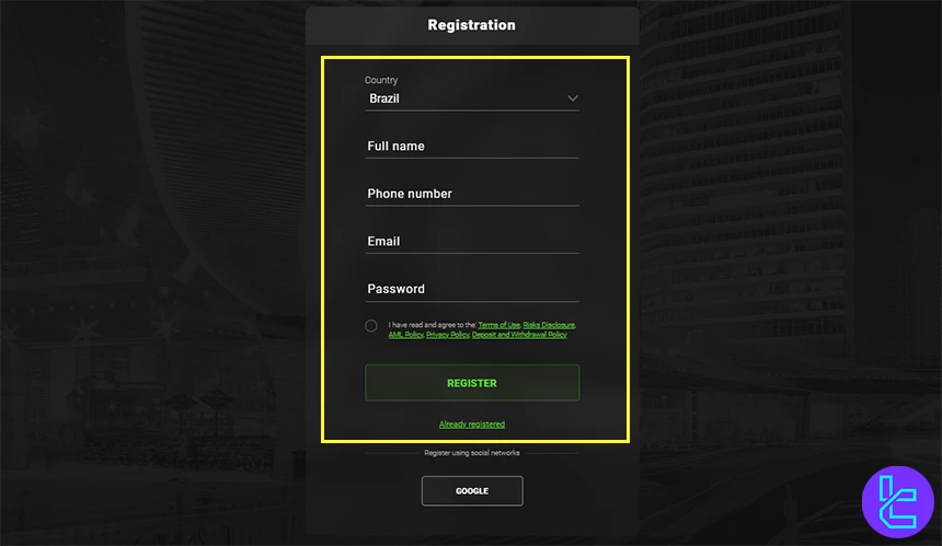 Investizo login details