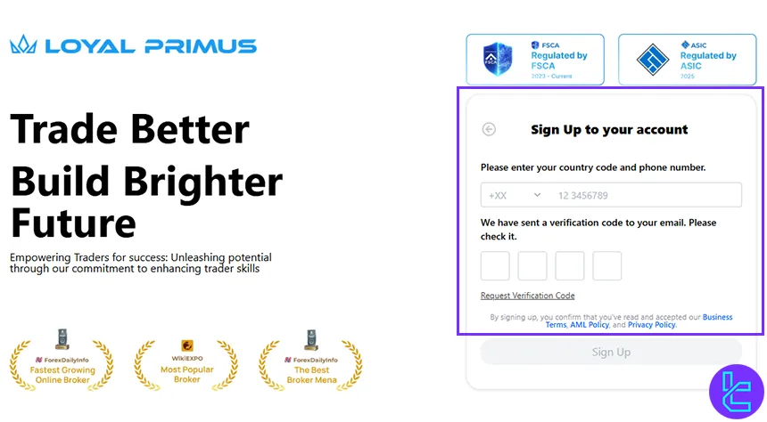 Email verification at Loyal Primus