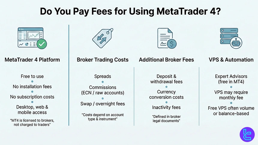 MetaTrader 4 usage fees