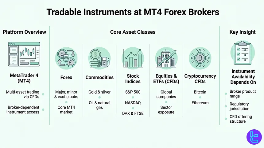 MT4 broker tradable assets
