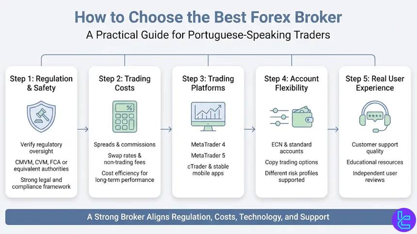 How to choose broker for Portuguese speaking area