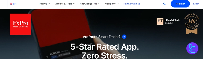 FxPro broker website