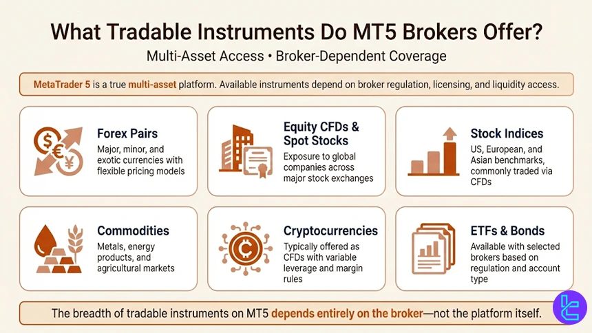 MT5 brokers instruments
