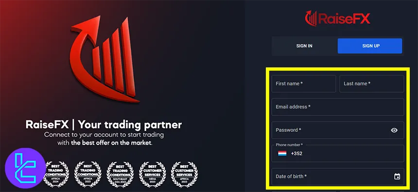 RaiseFX registration