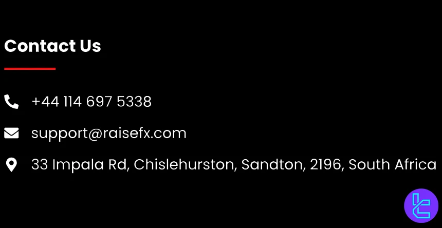 RaiseFX support channels