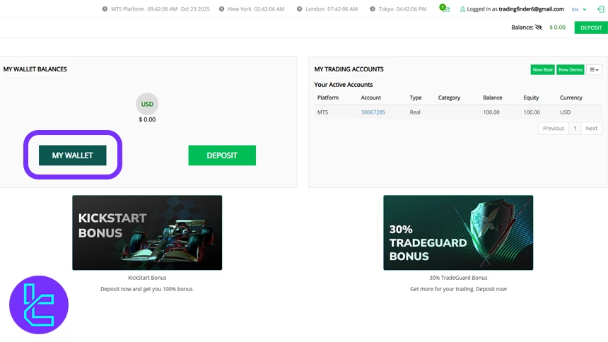 MarketsVox Tether TRC20 cashout section