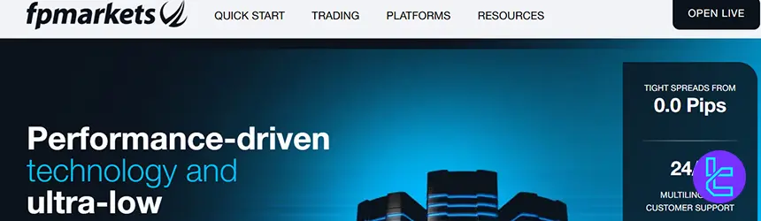 FP Markets trading environment showing MT4, MT5, cTrader, and automated strategy setup