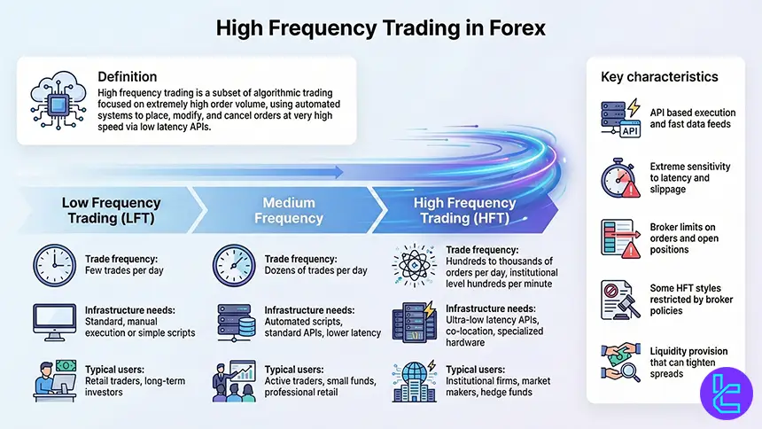 HFT concept showing rapid order placement and cancellation