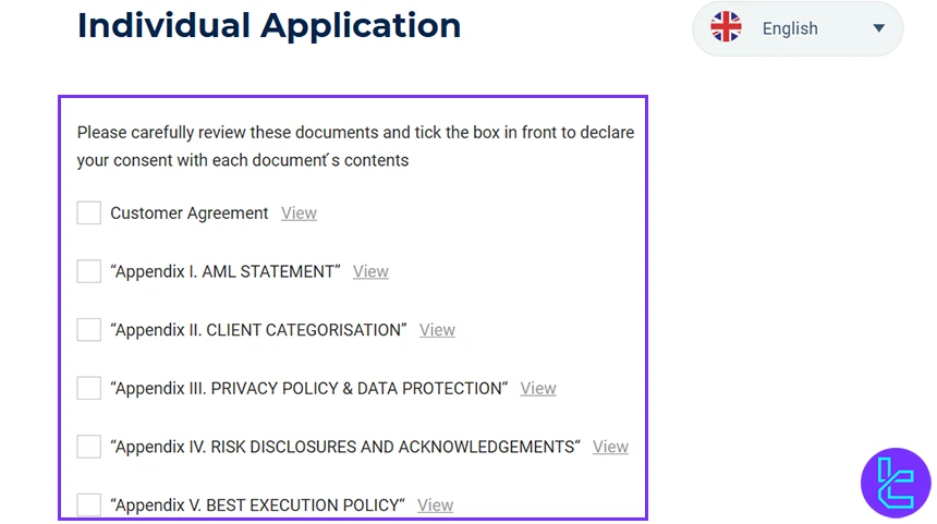 Tier1FX terms and conditions acceptance