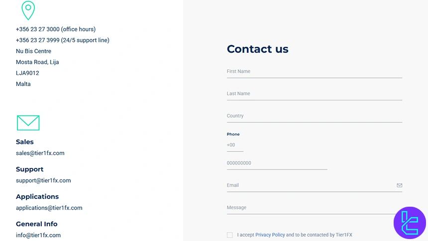 Tier1FX support channels