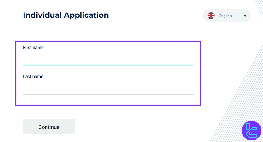 Tier1FX full name entry