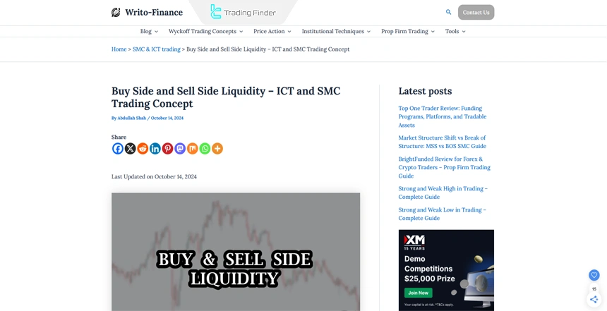 Buy Side and Sell Side Liquidity training article