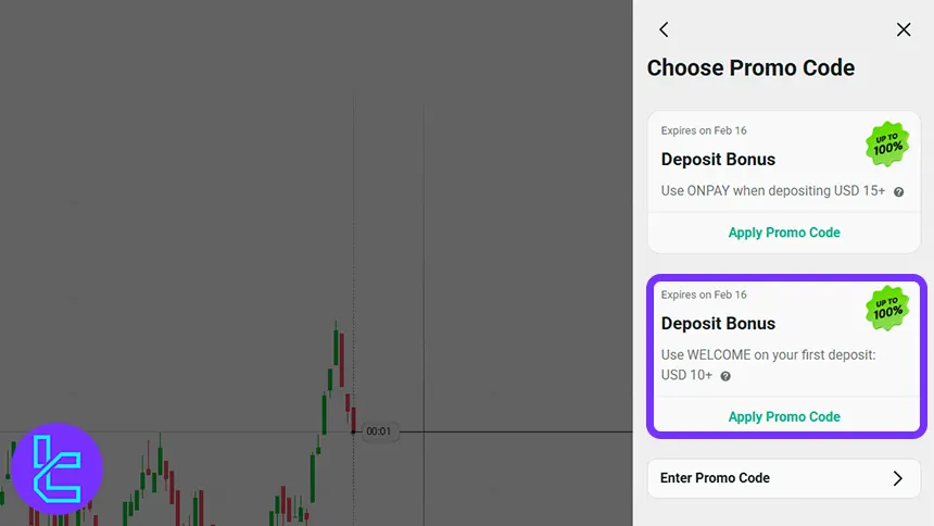 Activate OlympTrade welcome bonus