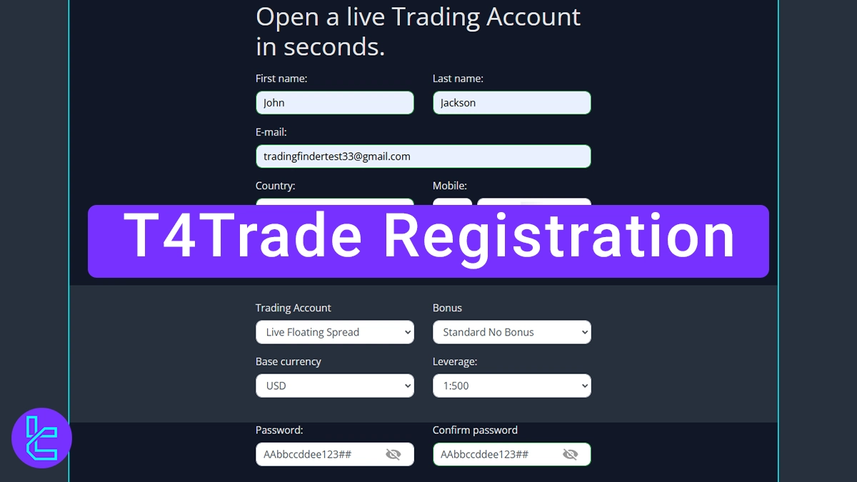 T4Trade Registration - Email, Mobile, and Account Preferences 2026