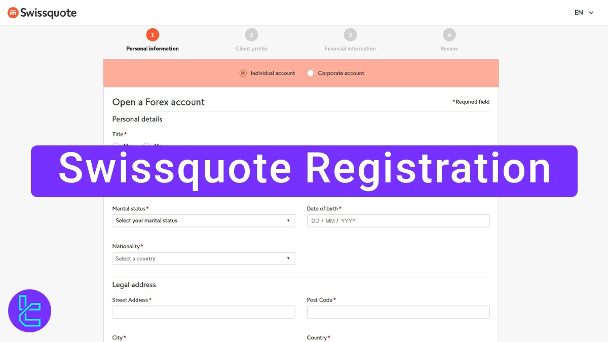 Swissquote Registration (ROW branch) - Sign up with Phone & Address 2026