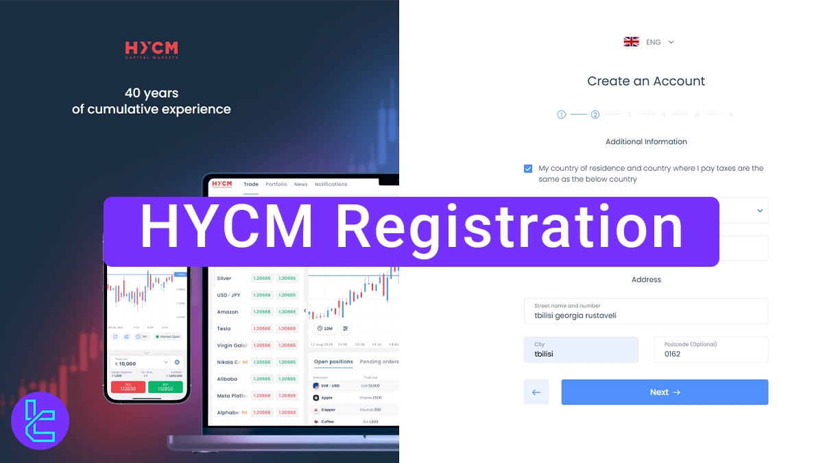 HYCM Registration - Address, Country, Account Type [6 steps] 2026