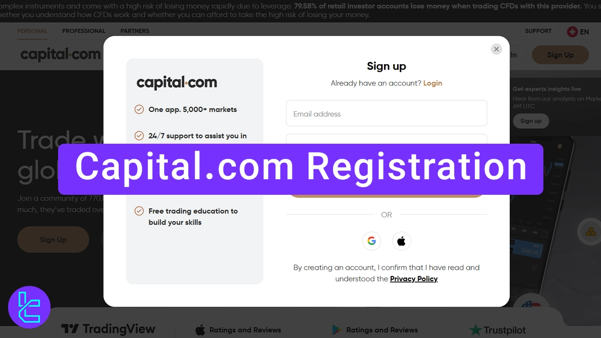 Capital.com (International) Registration 2026 [Sign-Up and Email Verification]