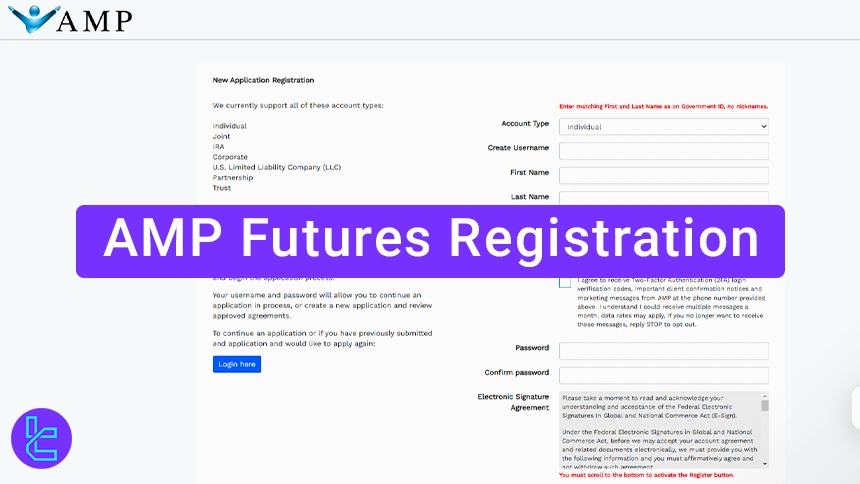 AMP Futures Registration
