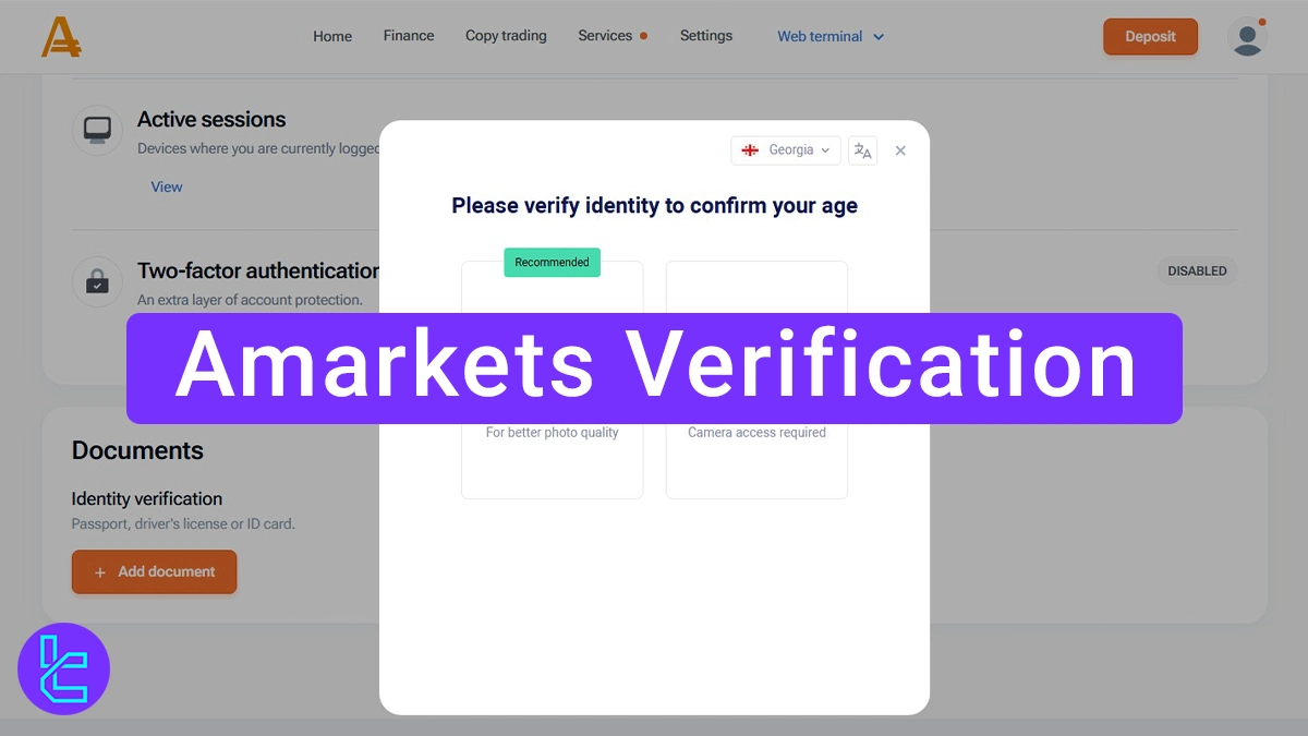Amarkets Verification - Passport, ID card, Email Verification 2026