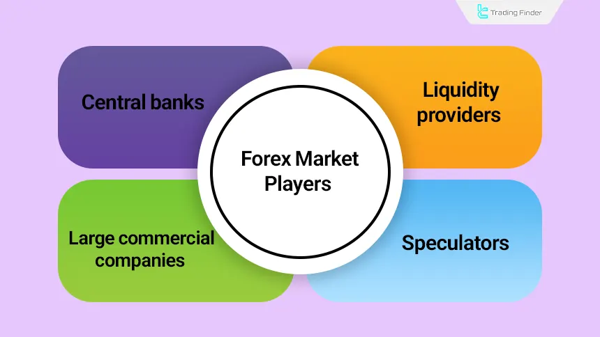 A view of the influential Forex market participants within the market maker algorithm