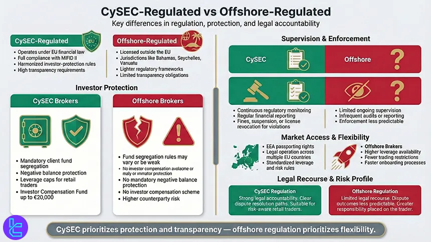 Offshore regulated vs. CySEC regulated brokers