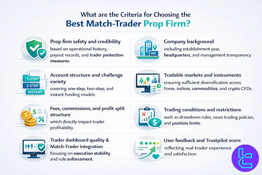 Criteria for choosing the best Match-Trader prop firm