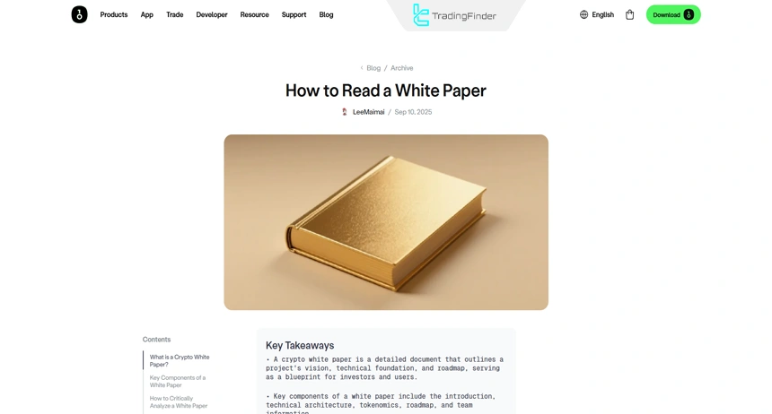 Educational article on how to read crypto project whitepapers