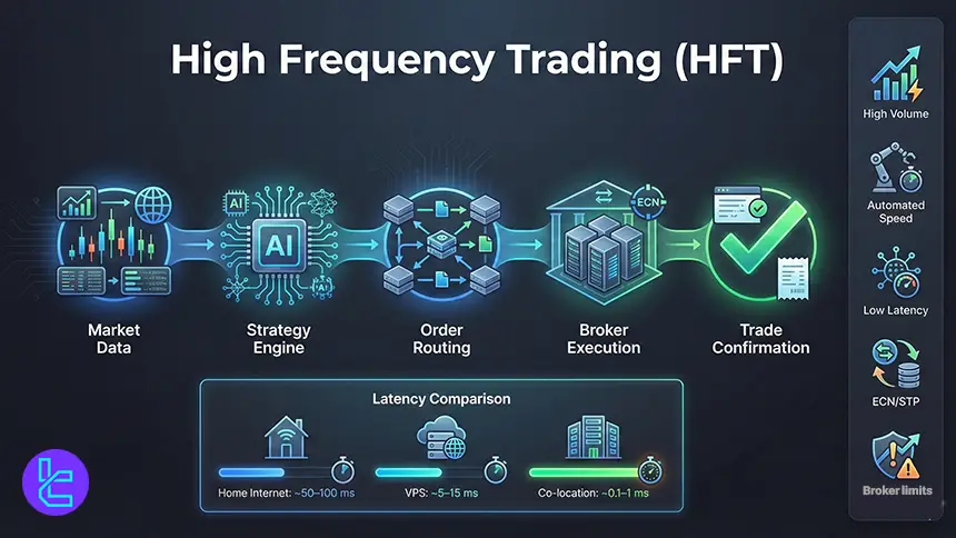 High frequency trading explained with latency and execution flow